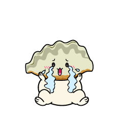 大泣きする小ちゃな焼き餃子