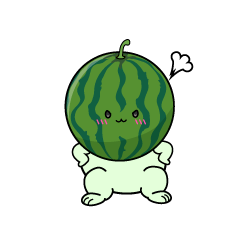 怒る小ちゃなスイカ