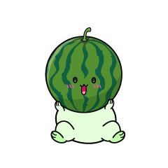 驚く小ちゃなスイカ