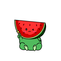 いいねする小ちゃなカットスイカ