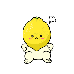 怒る小ちゃなレモン