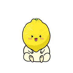 笑う小ちゃなレモン