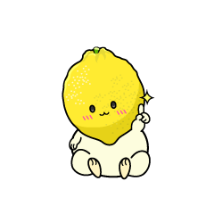 指差しする小ちゃなレモン