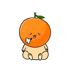 リラックスする小ちゃなオレンジ