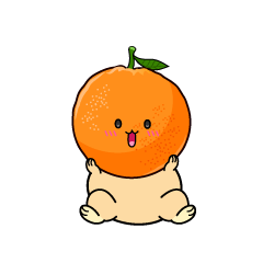 驚く小ちゃなオレンジ