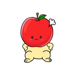 怒る小ちゃなリンゴ