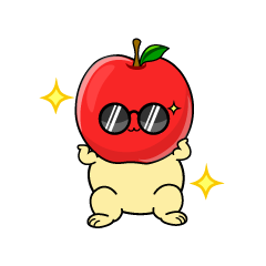 かっこいい小ちゃなリンゴ