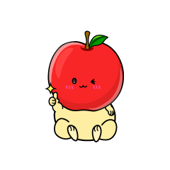 いいねする小ちゃなリンゴ