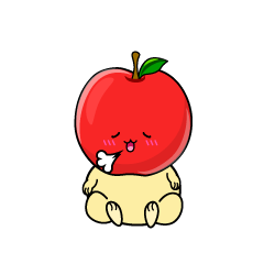 リラックスする小ちゃなリンゴ