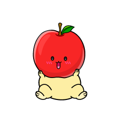 驚く小ちゃなリンゴ