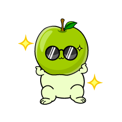 かっこいい小ちゃな青リンゴ