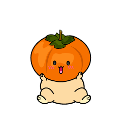 驚く小ちゃな柿