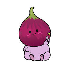 指差しする小ちゃなイチジク