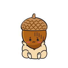 絶望する小ちゃなどんぐり