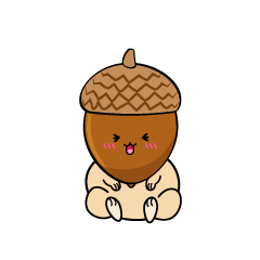 笑う小ちゃなどんぐり