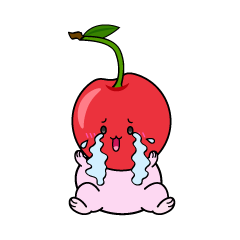 大泣きする小ちゃなさくらんぼ