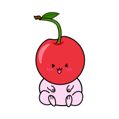 笑う小ちゃなさくらんぼ