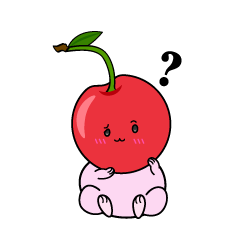 考える小ちゃなさくらんぼ