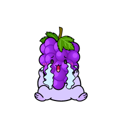 大泣きする小ちゃな葡萄（ぶどう）