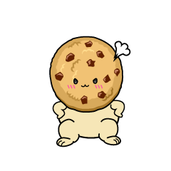 怒る小ちゃなチョコチップクッキー