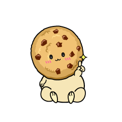 指差しする小ちゃなチョコチップクッキー