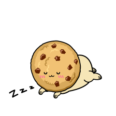 眠る小ちゃなチョコチップクッキー