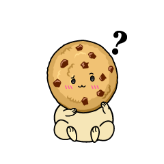 考える小ちゃなチョコチップクッキー