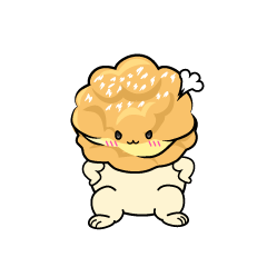 怒る小ちゃなシュークリーム