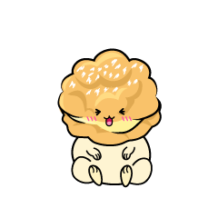 笑う小ちゃなシュークリーム