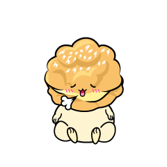 リラックスする小ちゃなシュークリーム