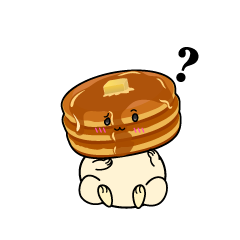 考える小ちゃなパンケーキ