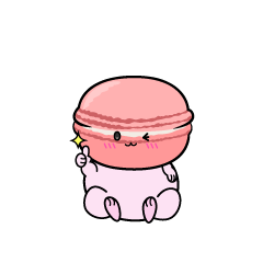 いいねする小ちゃなピンクのマカロン
