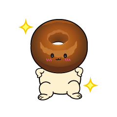 自信満々な小ちゃなドーナツ