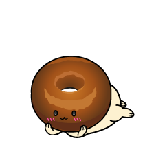じっと見る小ちゃなドーナツ