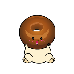 驚く小ちゃなドーナツ