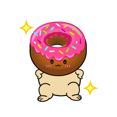 自信満々な小ちゃないちごチョコドーナツ