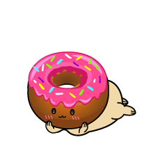 じっと見る小ちゃないちごチョコドーナツ