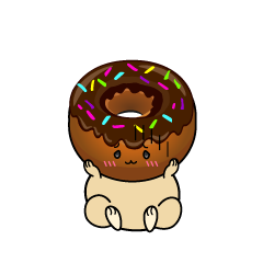 絶望する小ちゃなチョコレートドーナツ