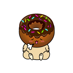 リラックスする小ちゃなチョコレートドーナツ