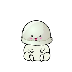 笑う小ちゃなアイスクリーム