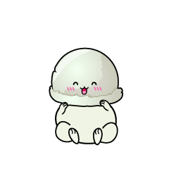 笑顔の小ちゃなアイスクリーム