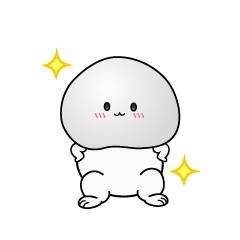 自信満々な小ちゃな大福餅