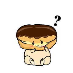 考える小ちゃなチョコレートエクレア