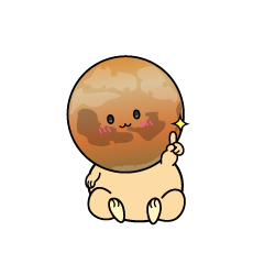 指差しする小ちゃな火星