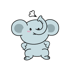 怒る小ちゃなゾウ