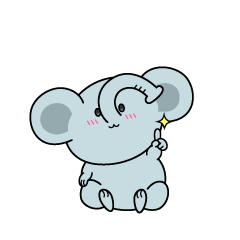 指差しする小ちゃなゾウ