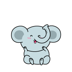 笑顔の小ちゃなゾウ