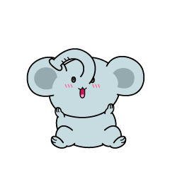 驚く小ちゃなゾウ