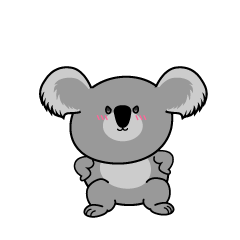 怒る小ちゃなコアラ