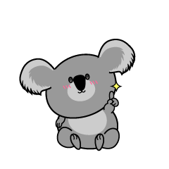 指差しする小ちゃなコアラ